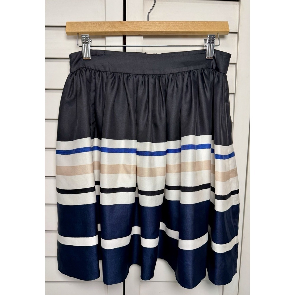 Kate Spade Striped Cupcake Silk Blend A-Line Mini Skirt Women's Size 4 - Picture 1 of 8